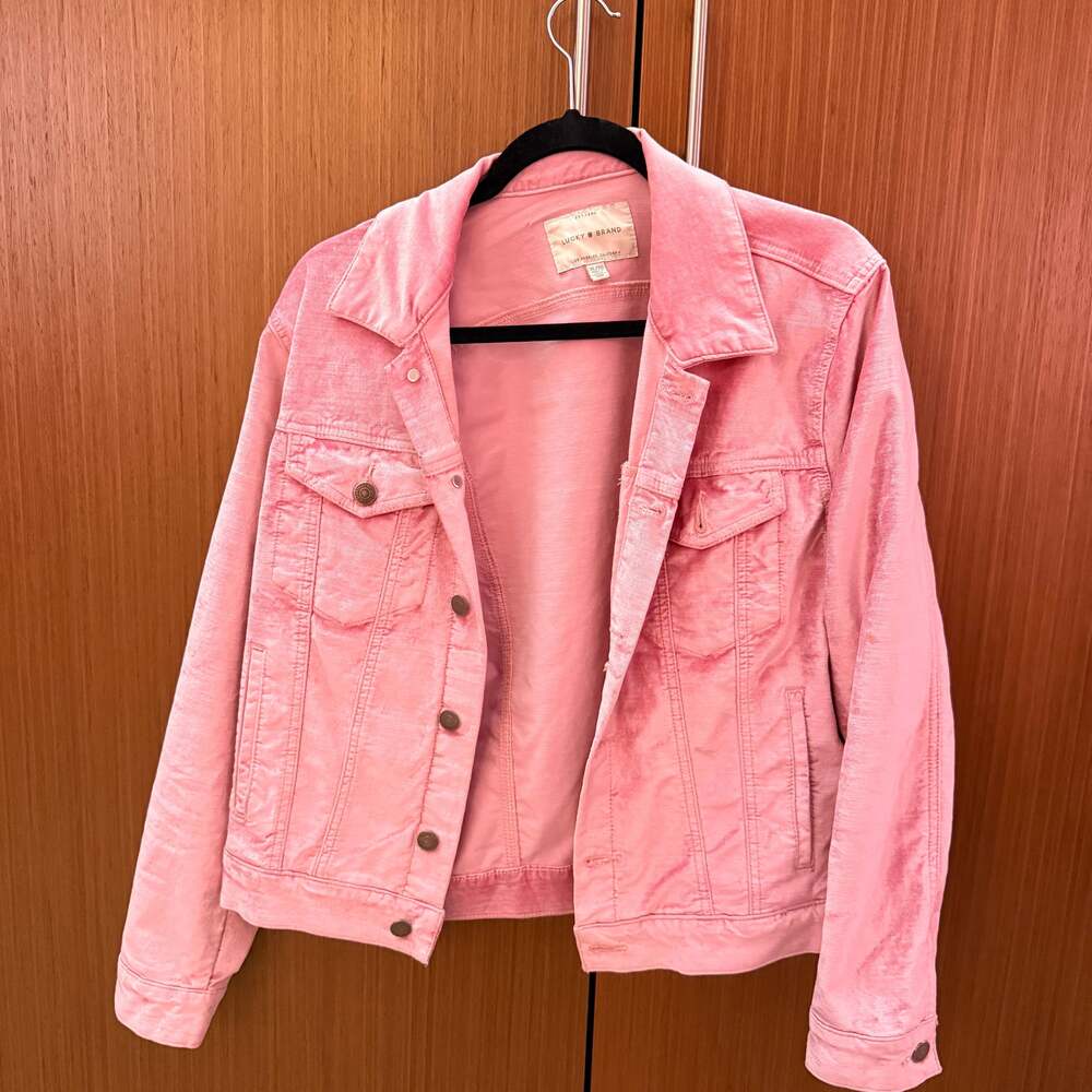 Lucky Brand pink velvet jacket